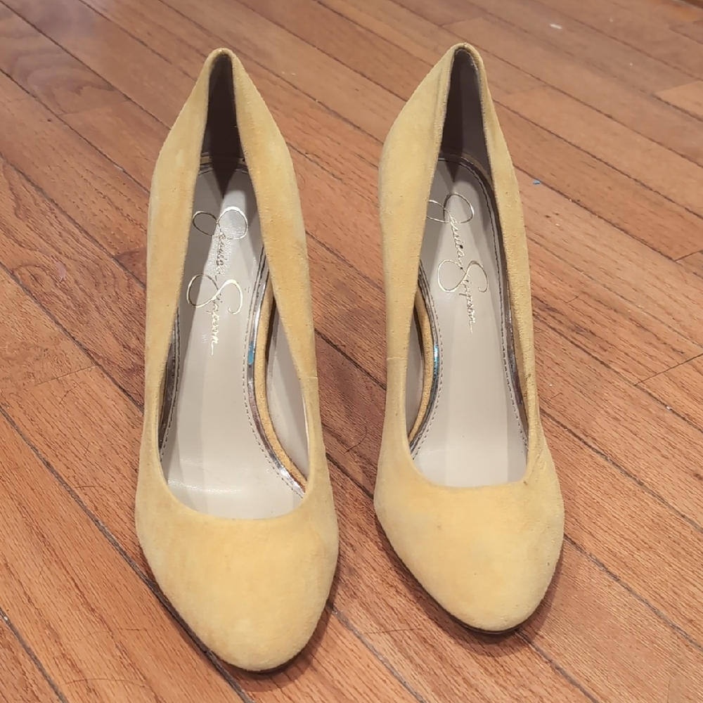 Jessica Simpson Mustard Suede Heels